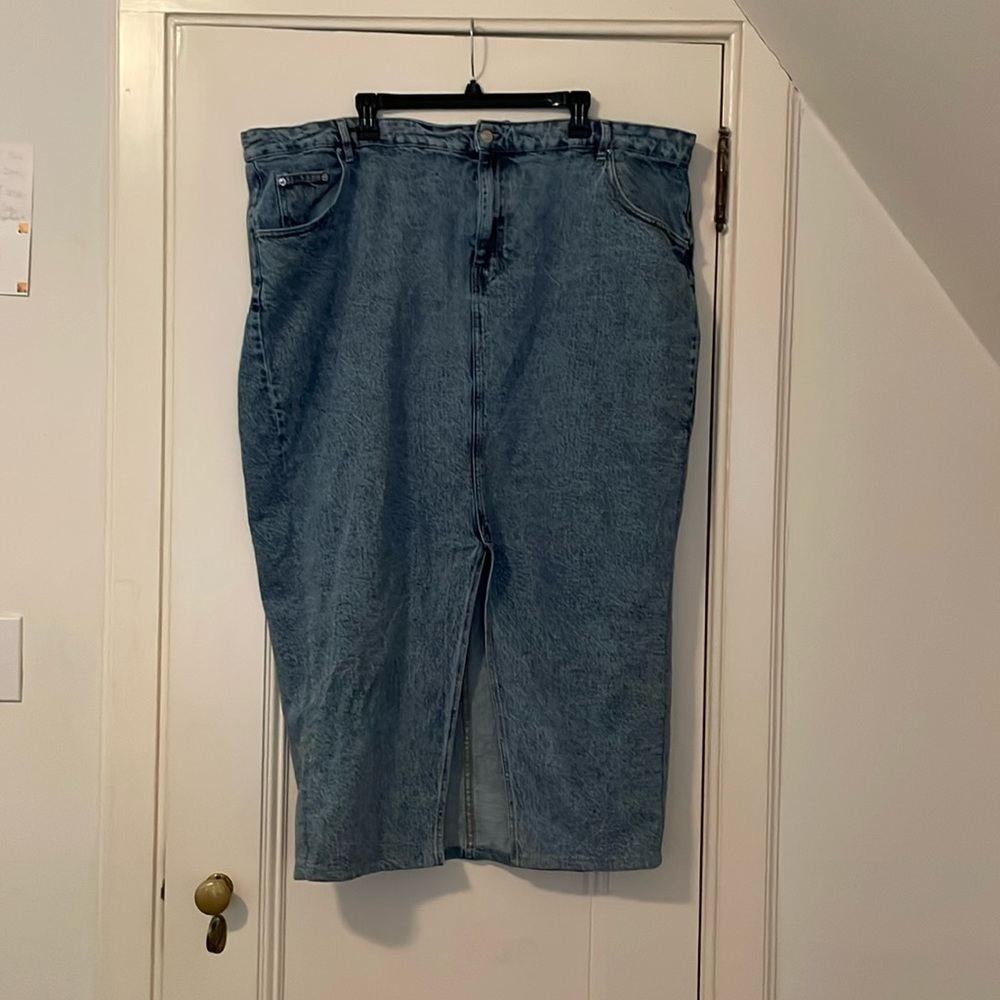 Denim Midi Skirt